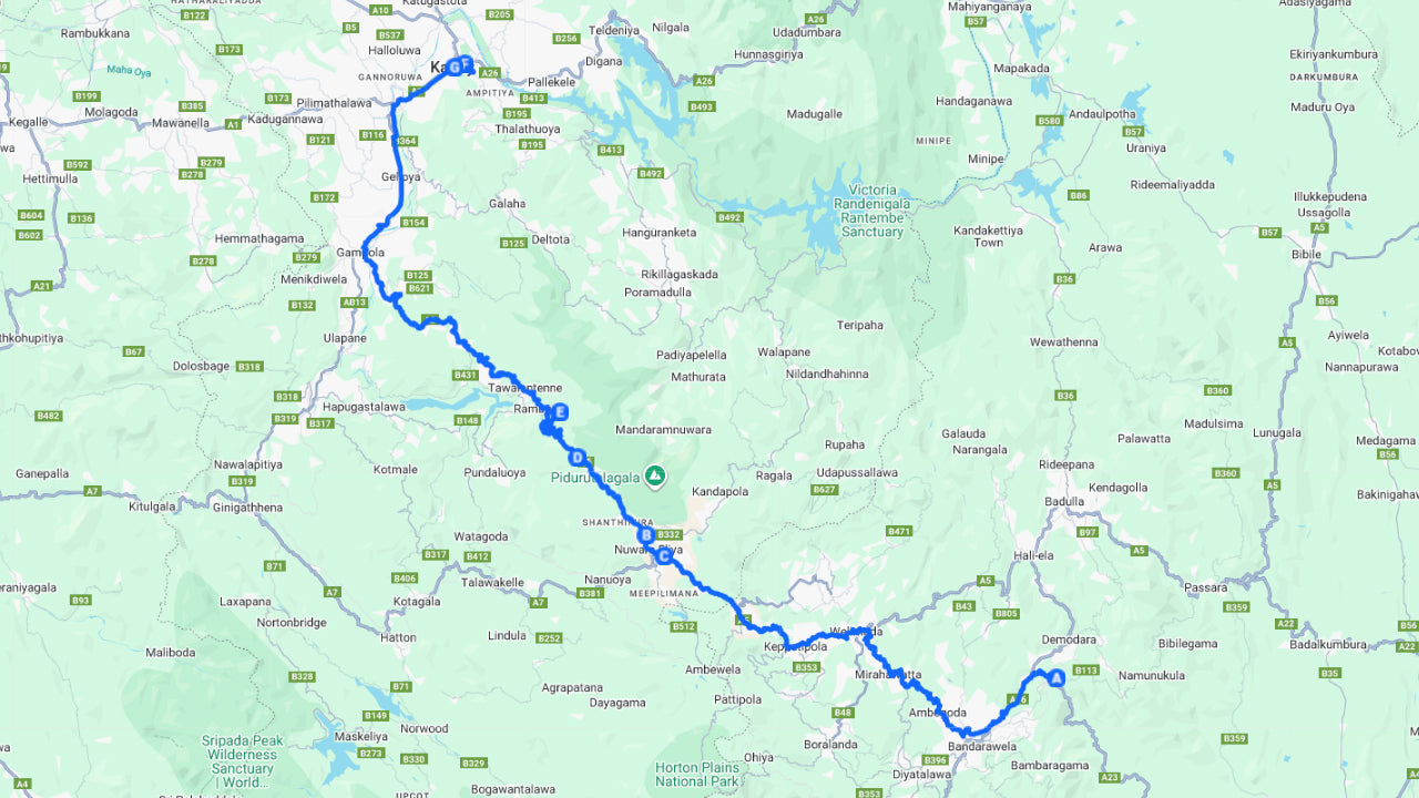 एला से कैंडी के लिए प्राइवेट ट्रांसफर, सुंदर जगहों के साथ