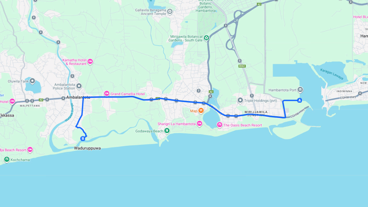 हंबनटोटा सीपोर्ट से वालावे नदी जंगल बोट सफारी