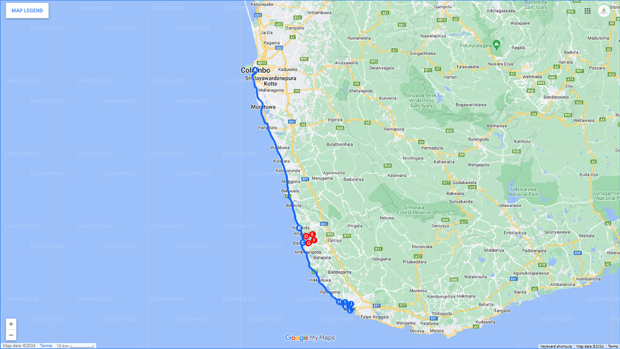 कोलंबो से गॉल तक तटीय यात्रा