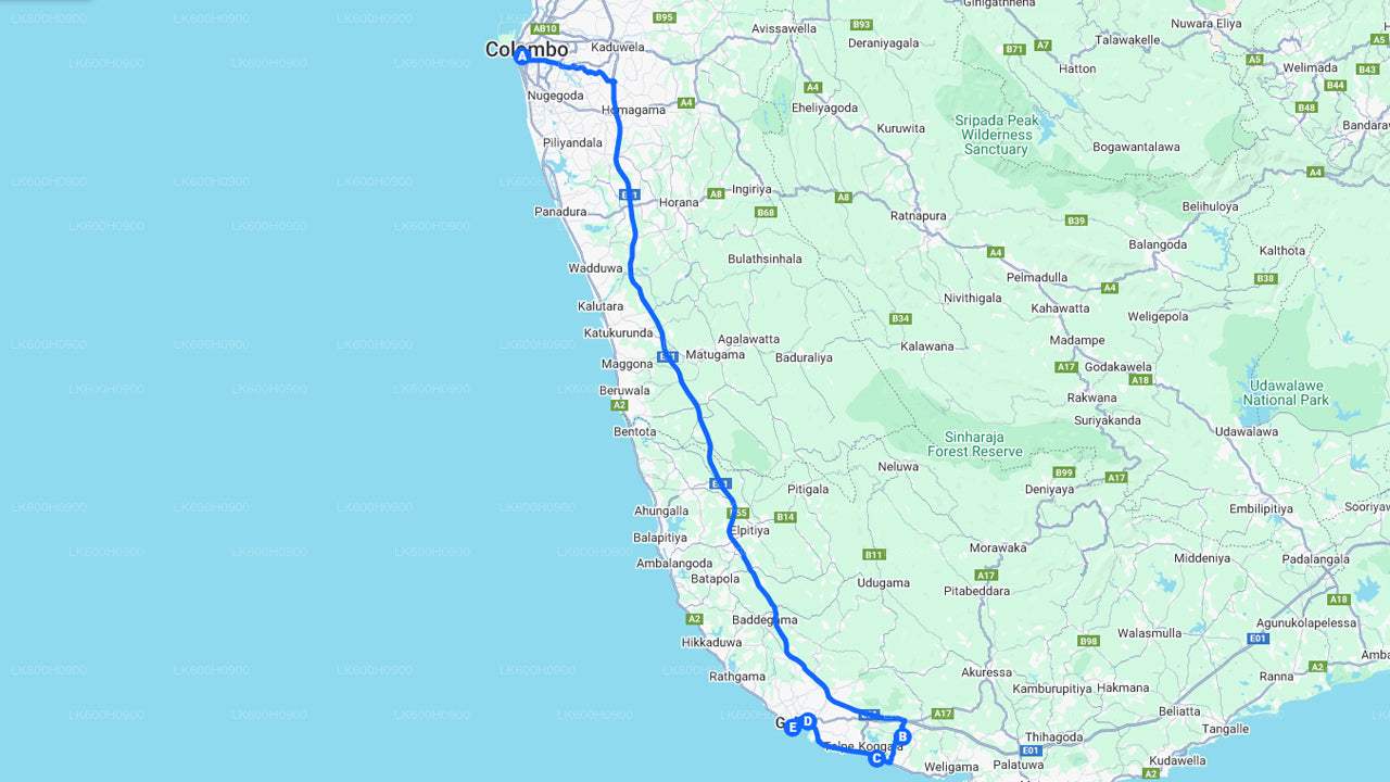 कोलंबो से दक्षिणी तट के मुख्य आकर्षण