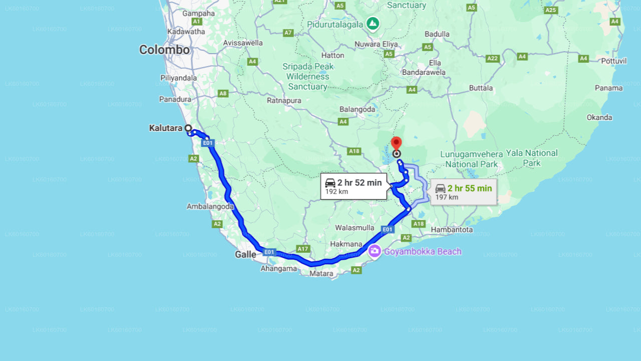 कलुतारा से उदावालावे नेशनल पार्क सफारी