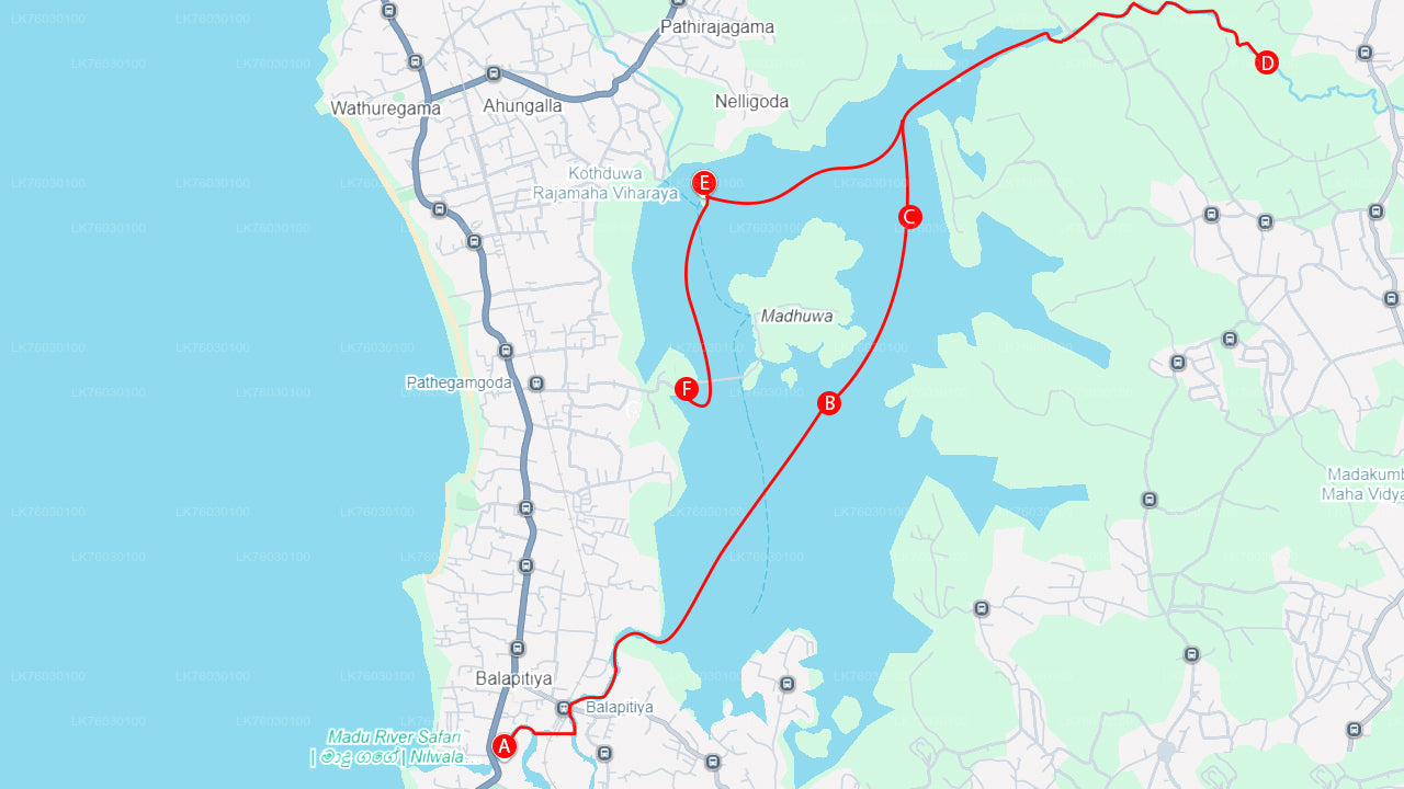 मदु नदी नाव सफारी