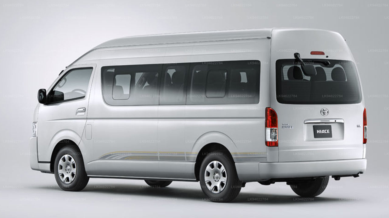 ड्राइवर वाली बड़ी वैन किराए पर लें