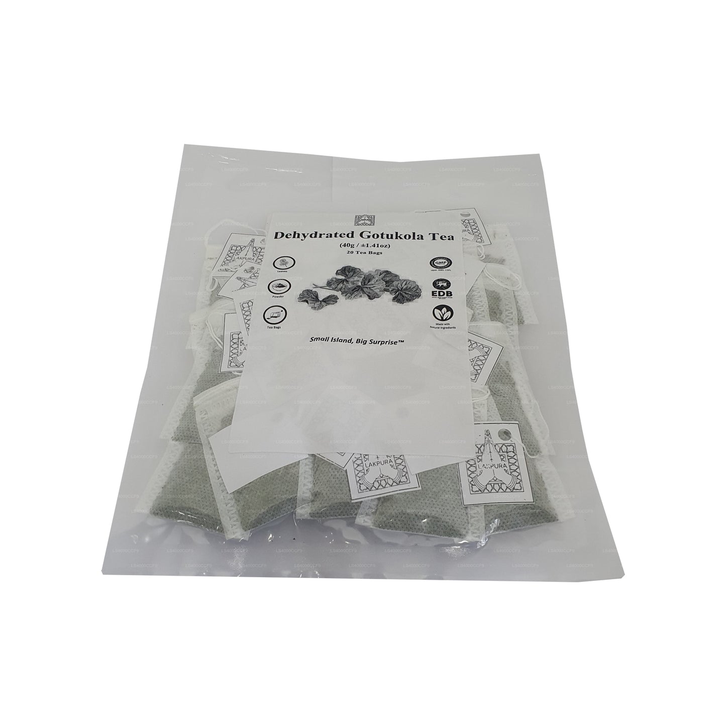 Lakpura® Dehydrated Gotukola Tea Bags (40g) 20 Tea Bags