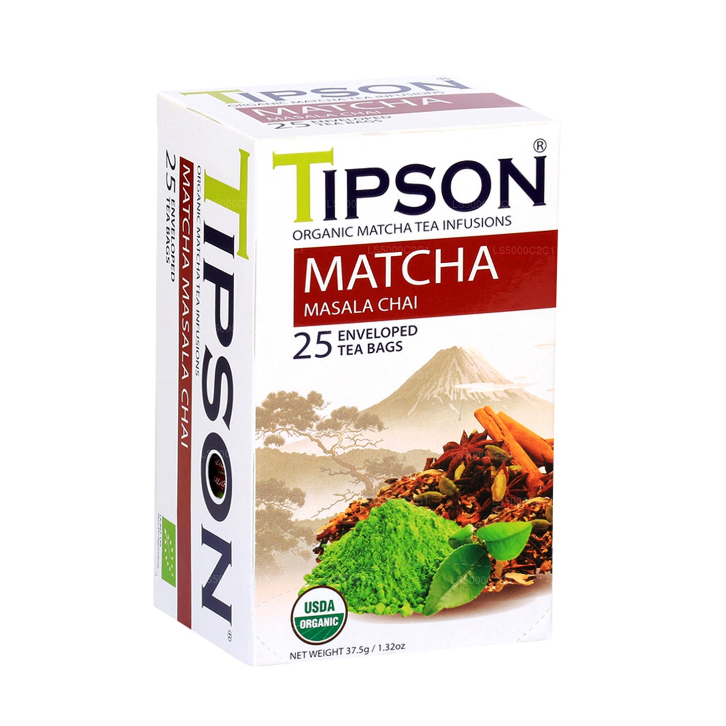 Tipson Organic Matcha Masala Chai (37.5g) 25 Tea Bags