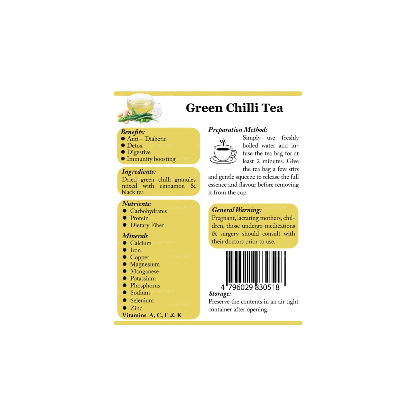 Lifetone Green Chilli Tea (40g)