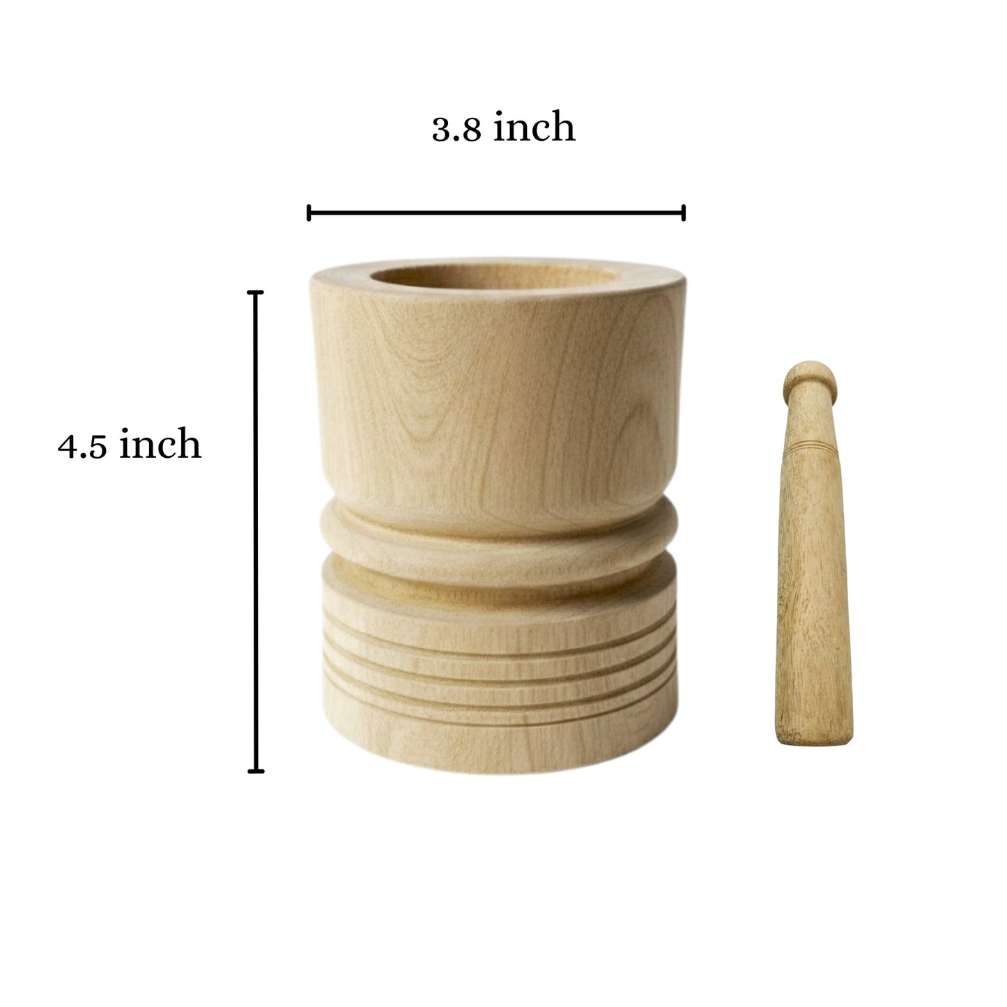 Lakpura® Wooden Mortar and Pestle