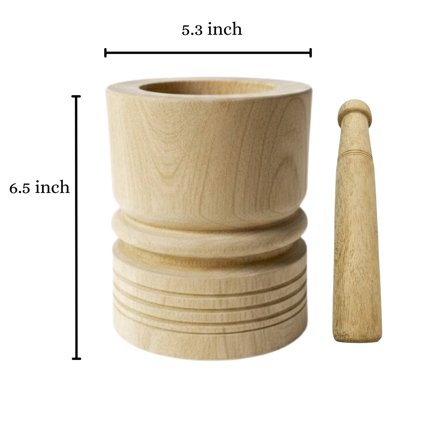 Lakpura® Wooden Mortar and Pestle