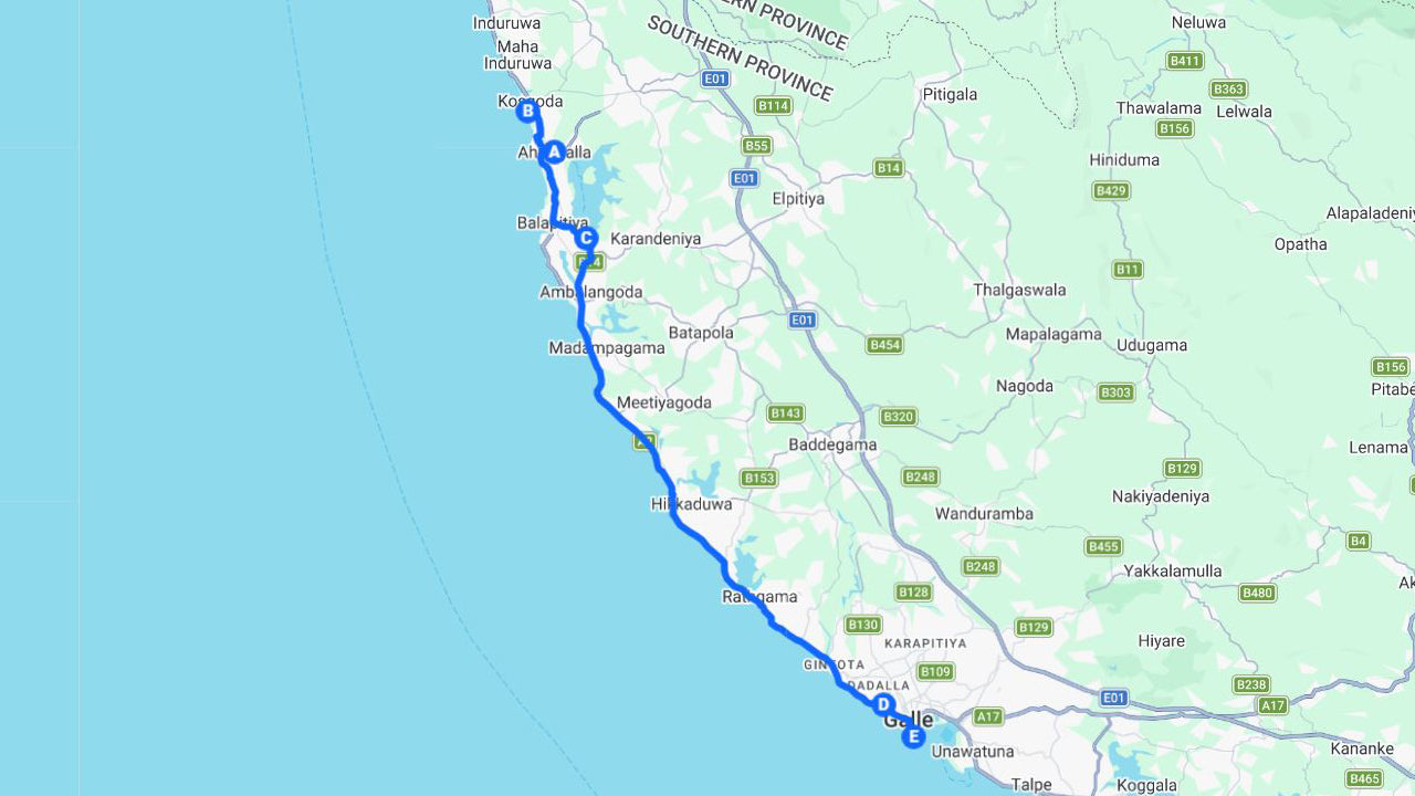 अहुंगल्ला से दक्षिणी तट की खास जगहें और रिवर सफारी