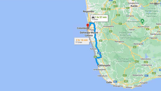 Ahungalla City to Colombo City Private Transfer