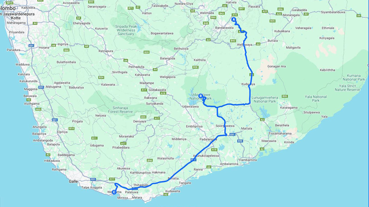 एला से वेलिगामा तक उदावालावे सफारी के साथ प्राइवेट टूर