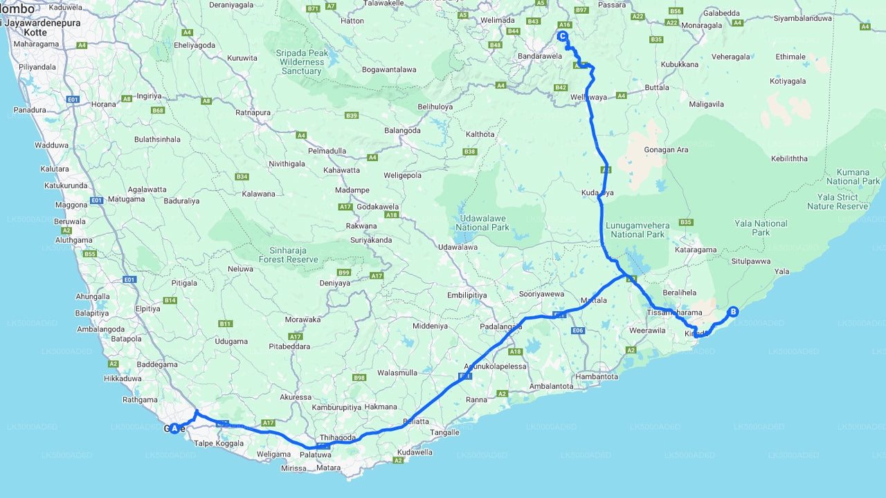 याला सफारी के साथ गाले से एला तक प्राइवेट टूर