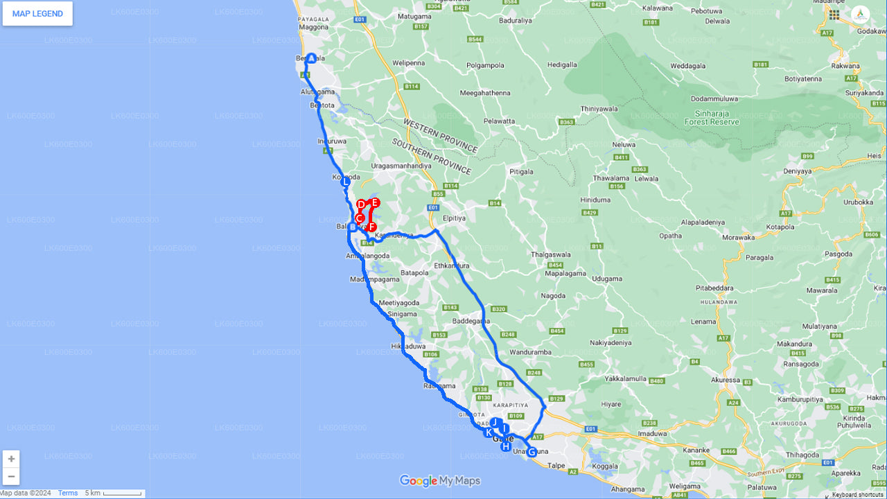 बेरुवाला से गाले तक कोस्टल राइड  बे ...