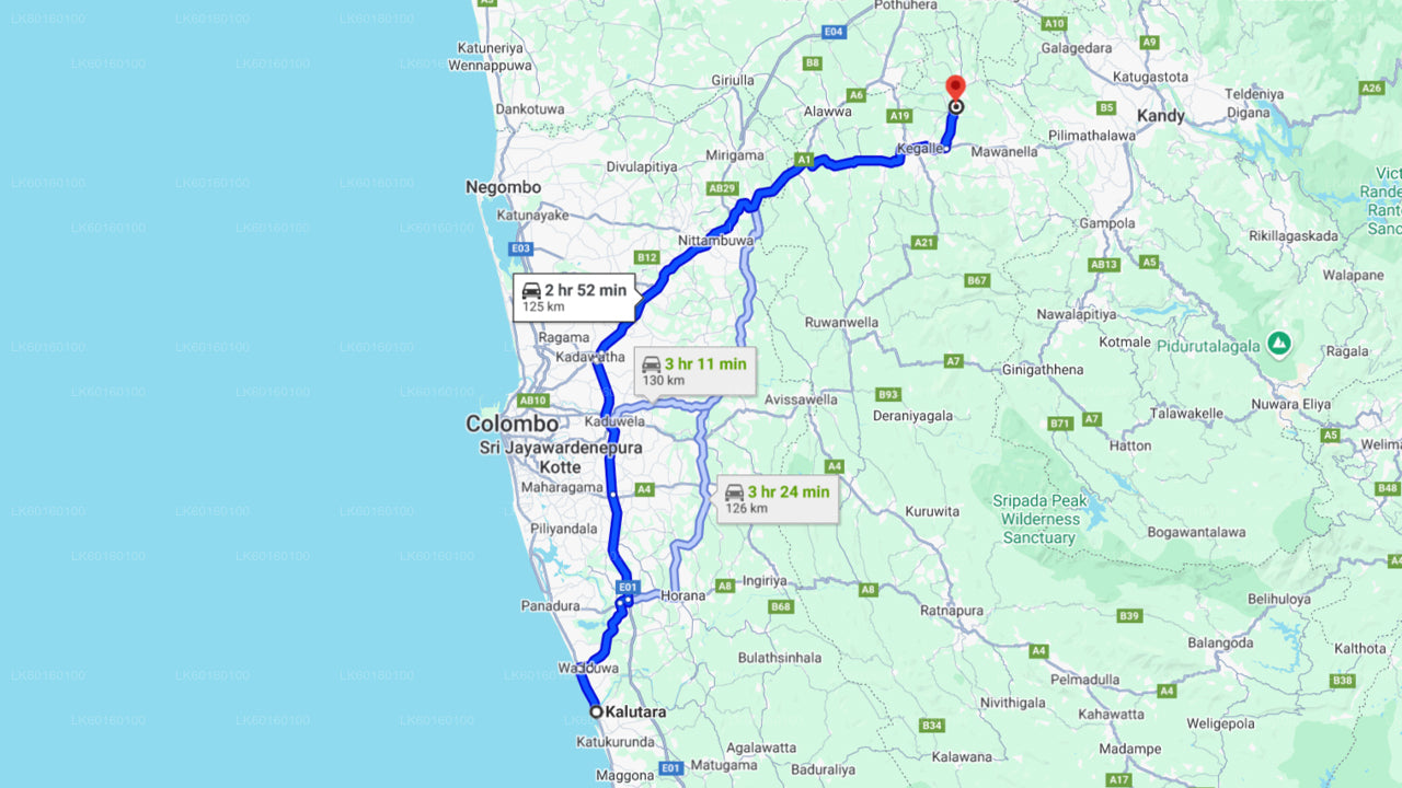 Pinnawala Elephant Orphanage from Kalutara