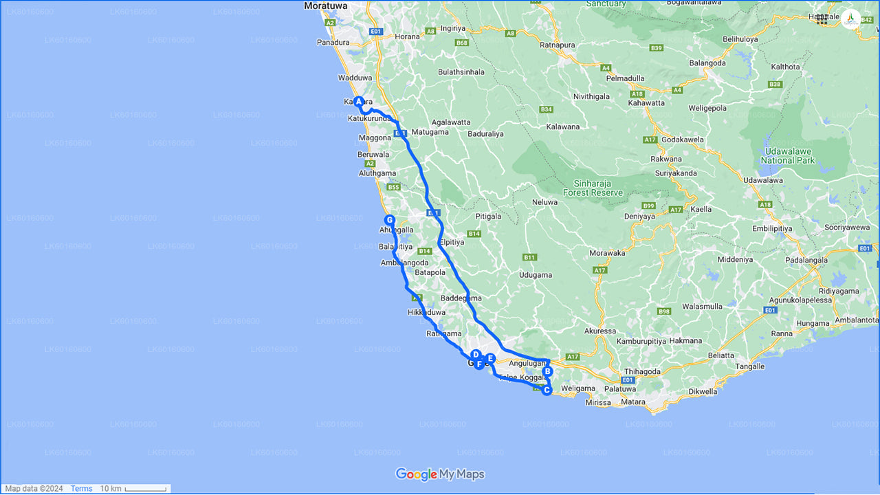 कलुतारा से दक्षिणी तट की खास बातें