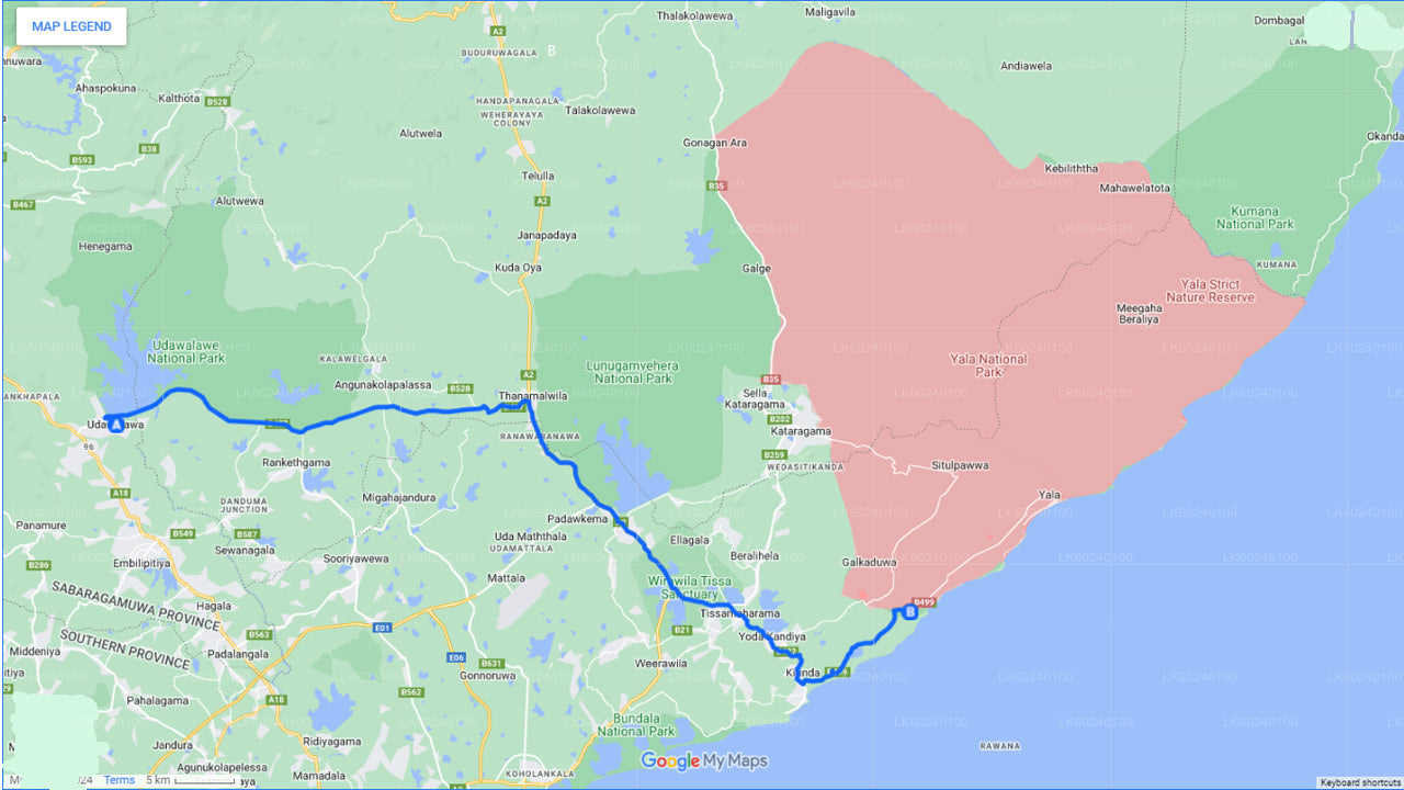 उदावालावे से याला राष्ट्रीय उद्यान सफारी