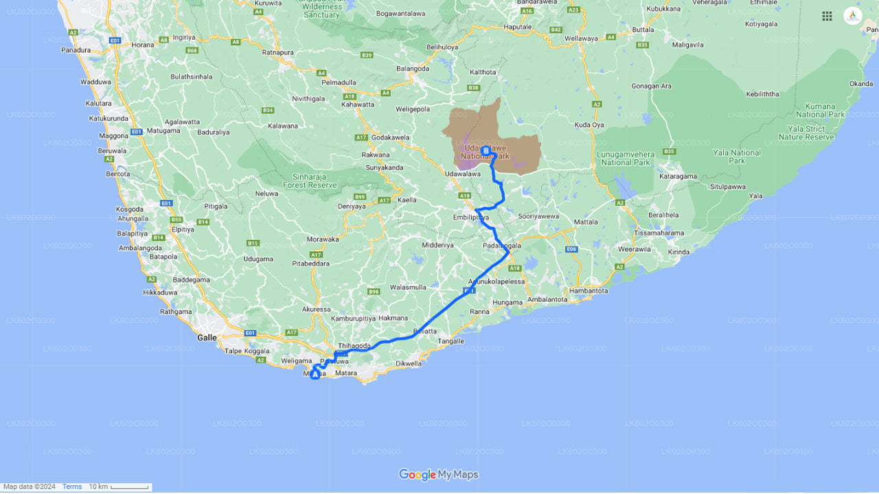 मिरिसा से उदावलावे नेशनल पार्क सफारी