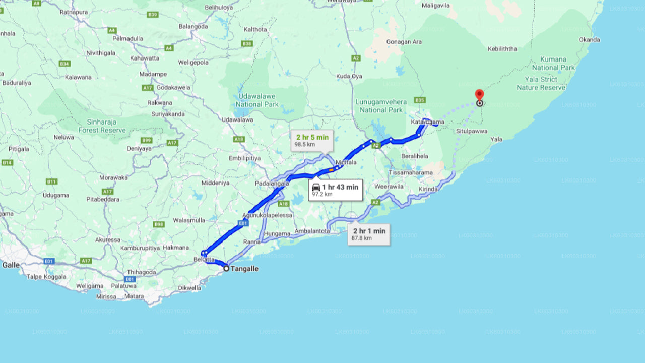 तांगाले से याला राष्ट्रीय उद्यान सफारी