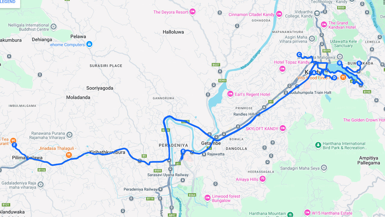 कैंडी शहर का दौरा