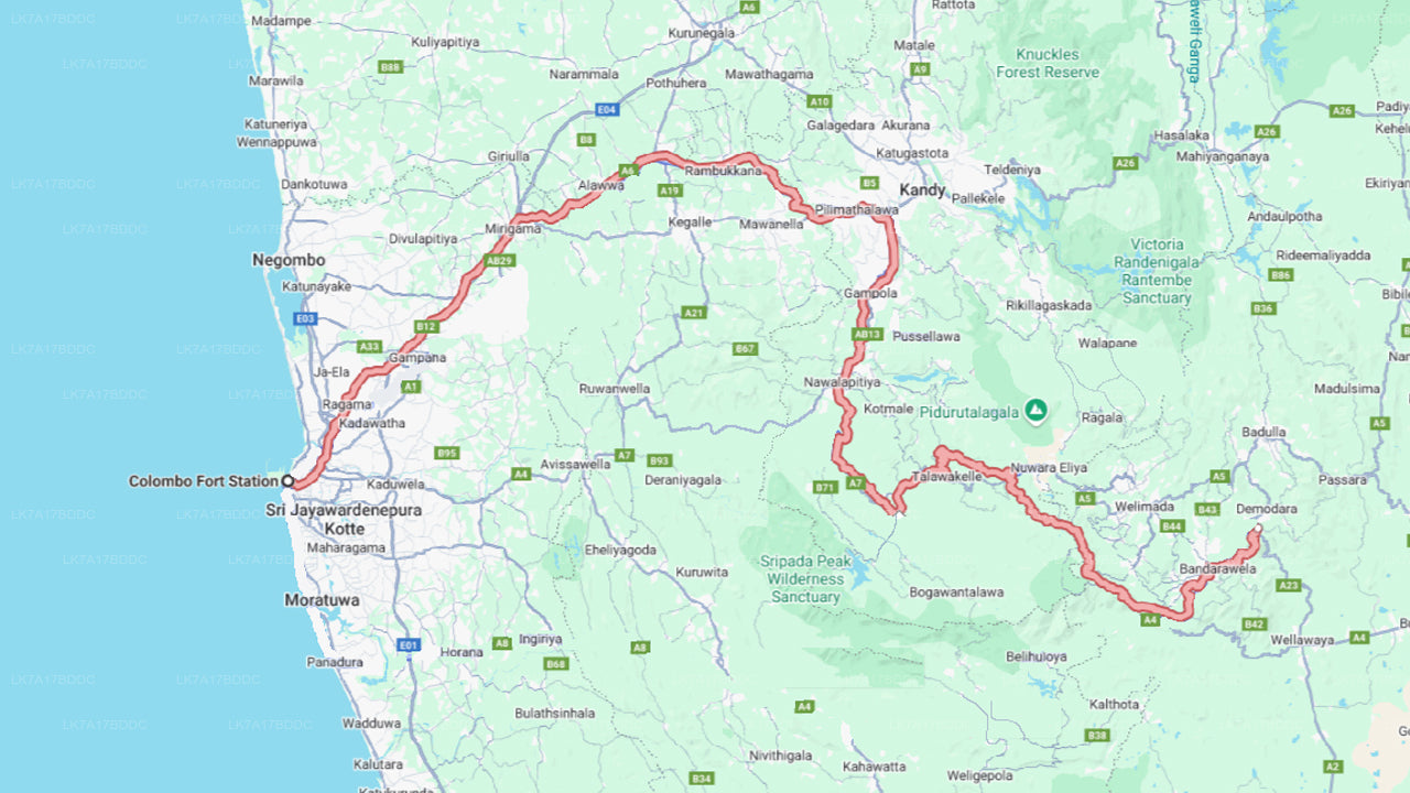 कोलंबो से एला तक ट्रेन की सवारी (ट्रेन संख्या 1015 "उदारता मेनिके")