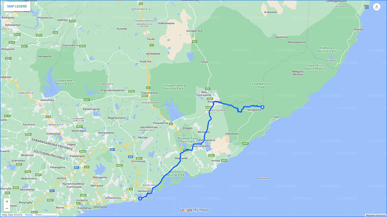 हंबनटोटा बंदरगाह से याला राष्ट्रीय उद्यान सफारी