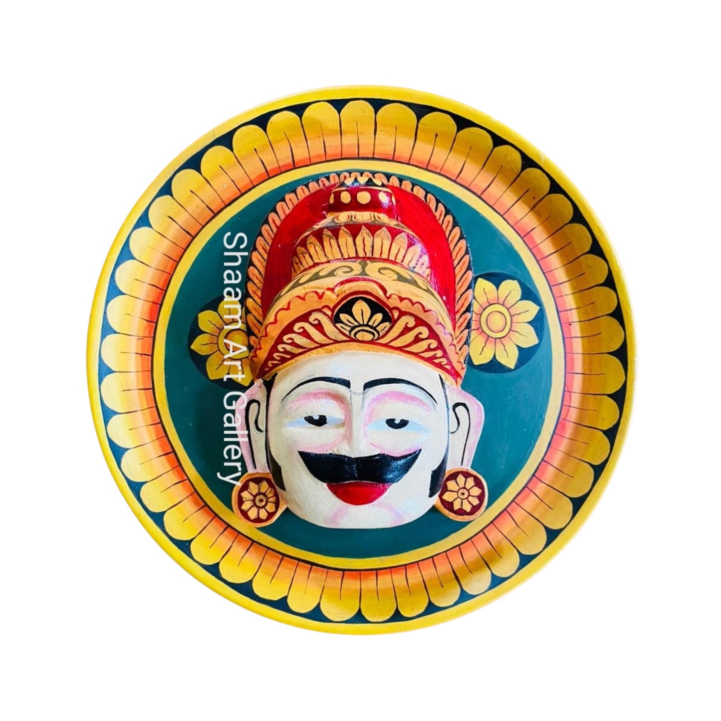 Lakpura® King and Queen Wooden Mask Wall Art