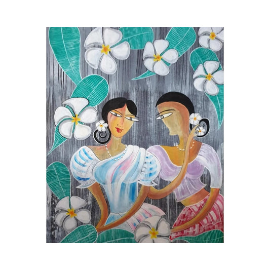 लकपुरा® फूलों के बीच फूल दीवार कला