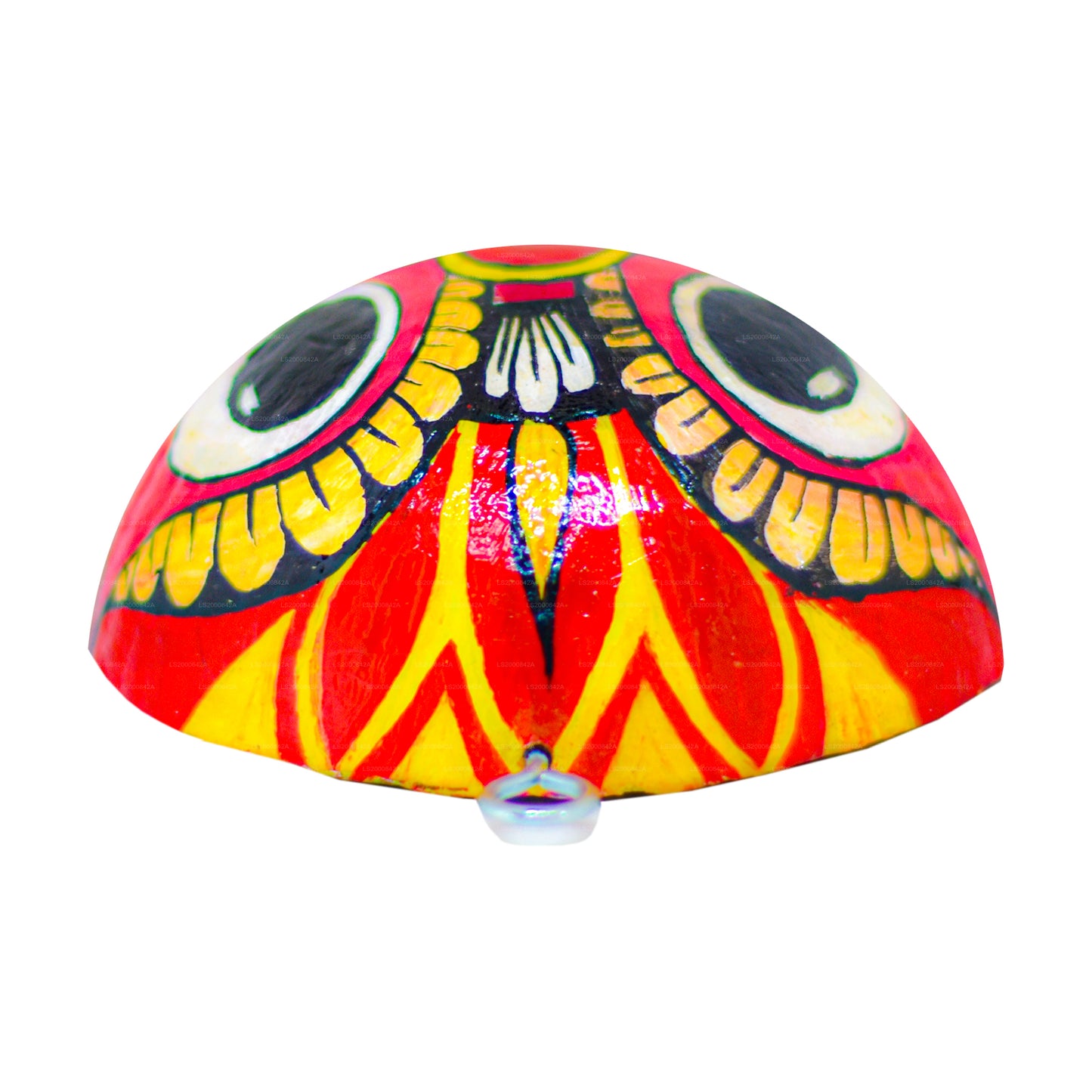 Sri Lankan Traditional Raksha Masks (Mayura, Maru, Agni, Naga) Painted Over Coconut Shells (Pack of 4)