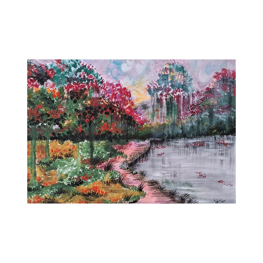 लकपुरा® समर इन द फ़ॉरेस्ट वॉल आर्ट