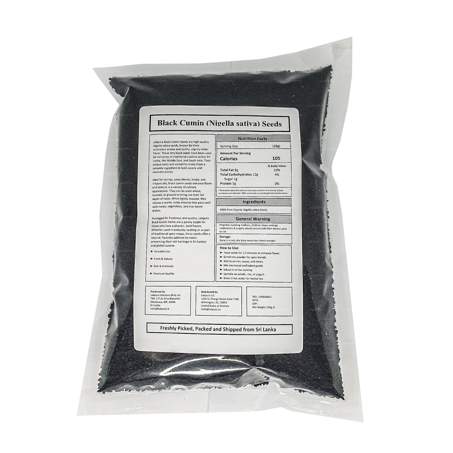 Lakpura Black Cumin Seeds (100g)