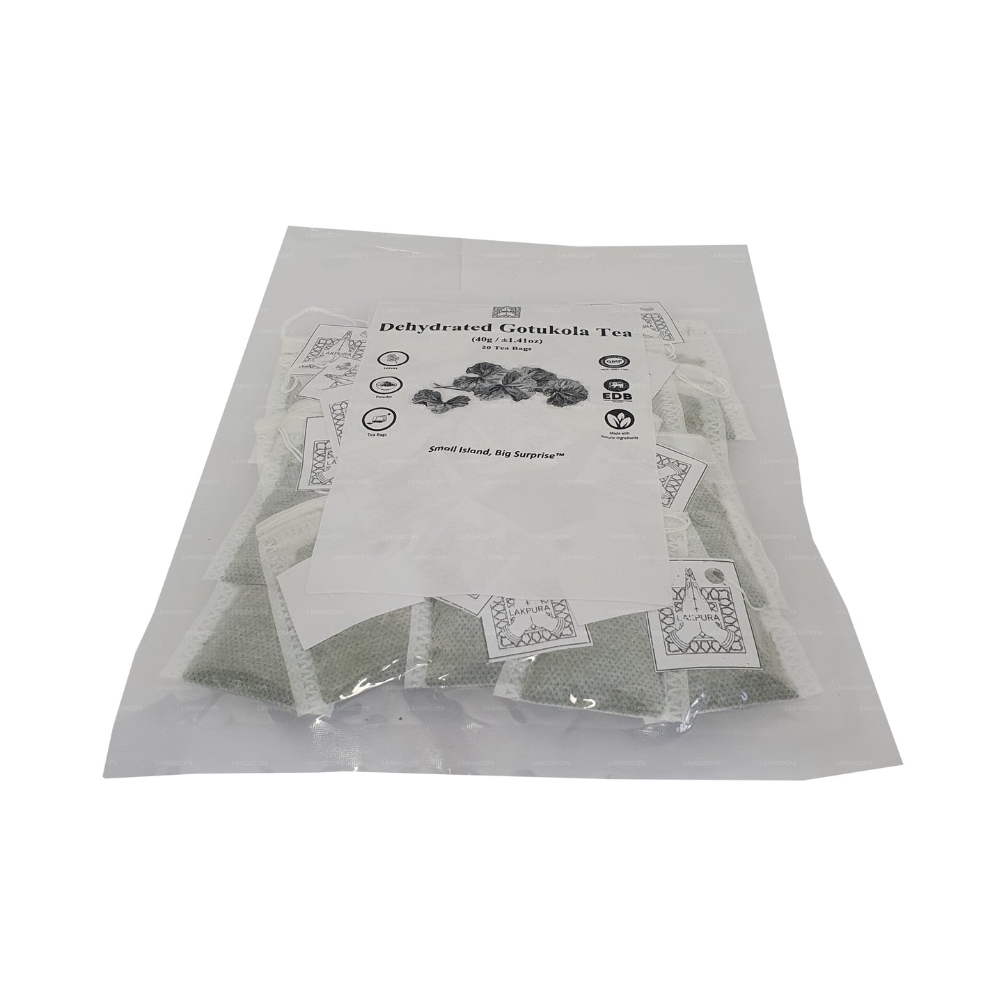 Lakpura® Dehydrated Gotukola Tea Bags (40g) 20 Tea Bags
