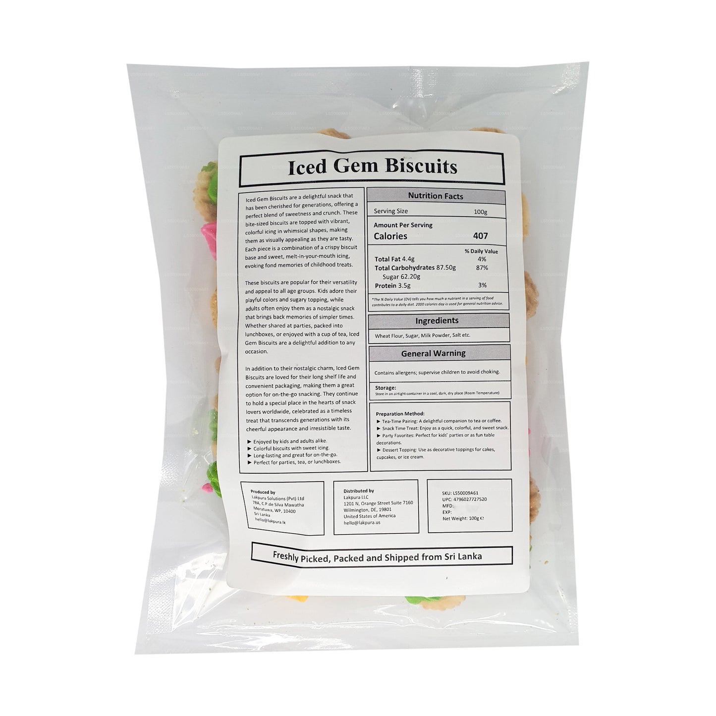 Lakpura Iced Gem Biscuits