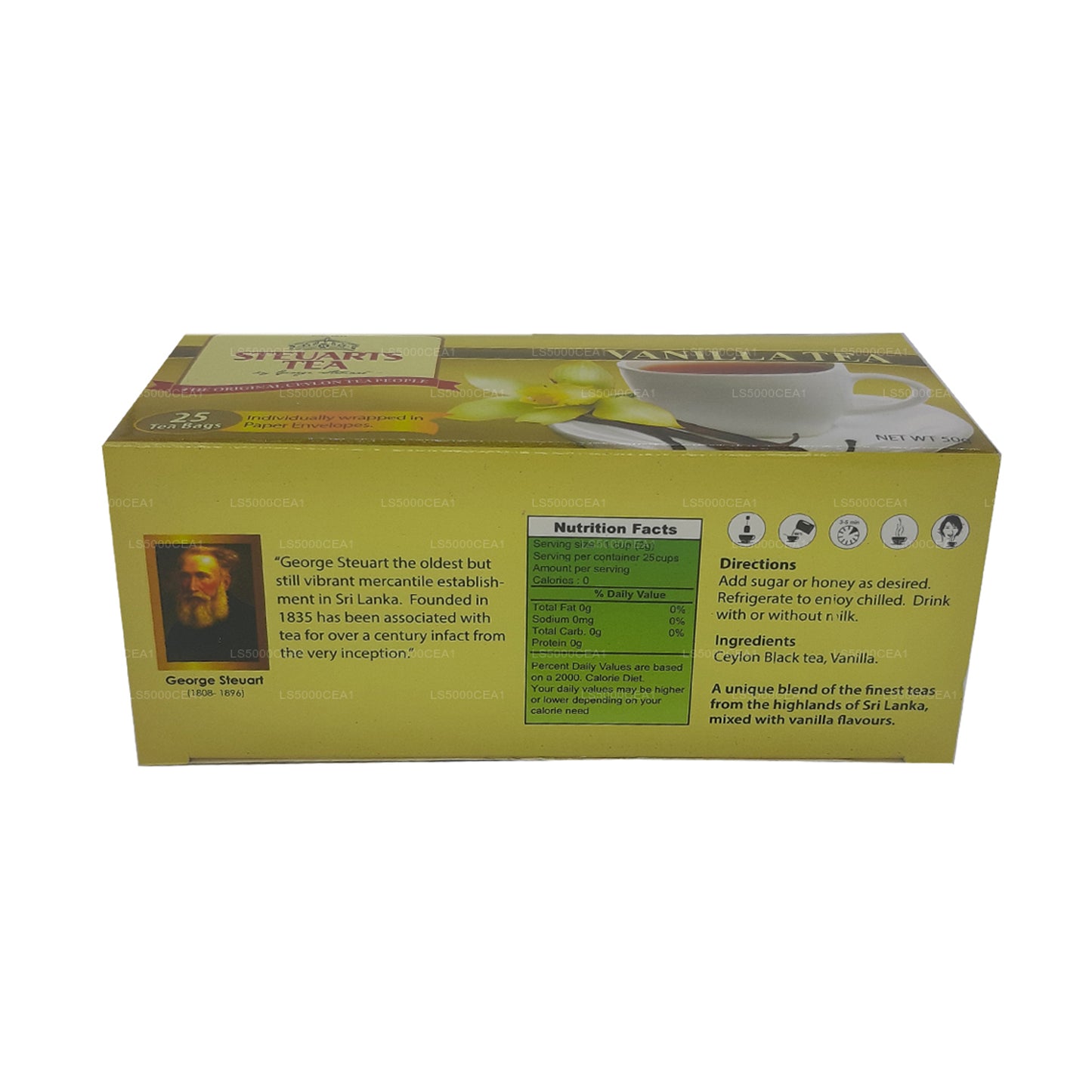 George Steuarts Vanilla Tea (50g) 25 Tea Bags