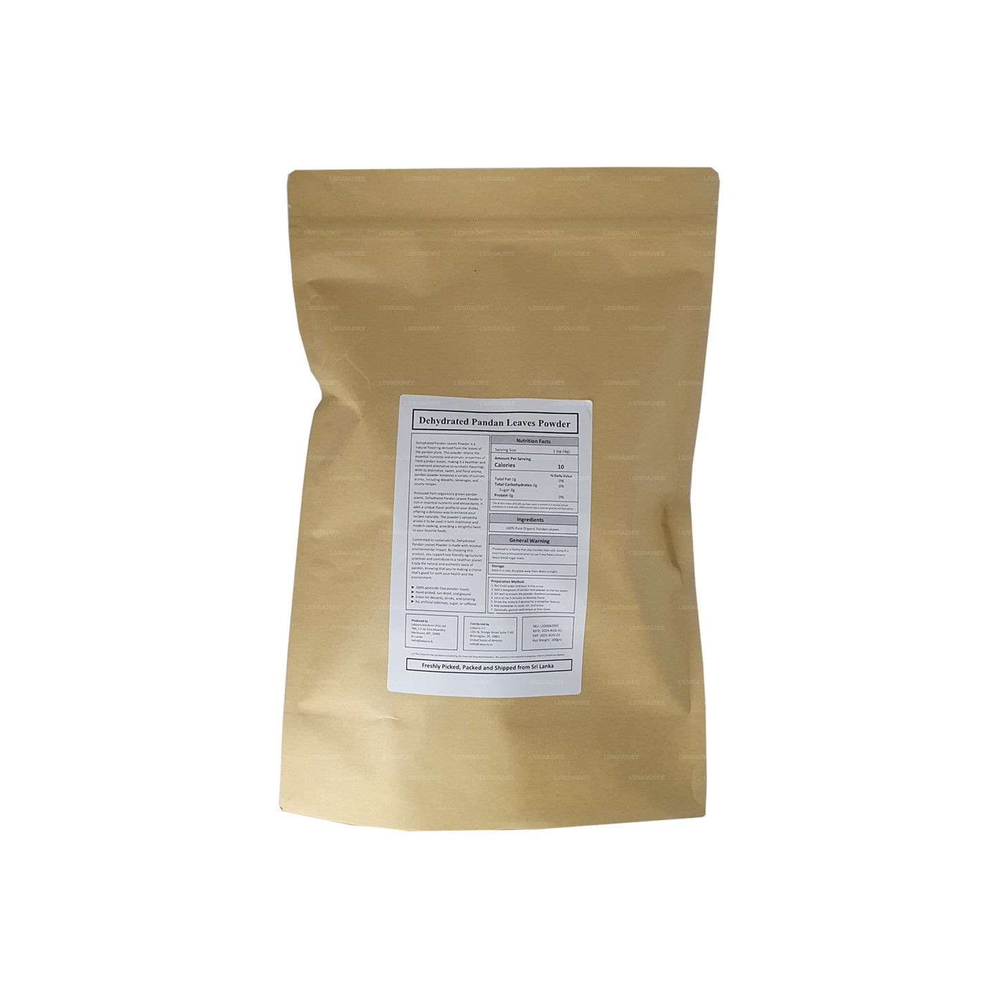 Lakpura® Dehydrated Pandan (Rampe) Leaves Powder