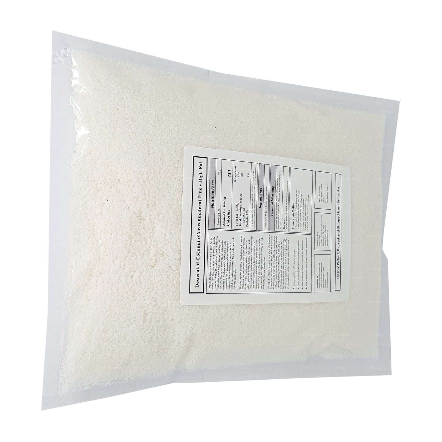 Lakpura Desiccated Coconut Fine - High Fat (500g)