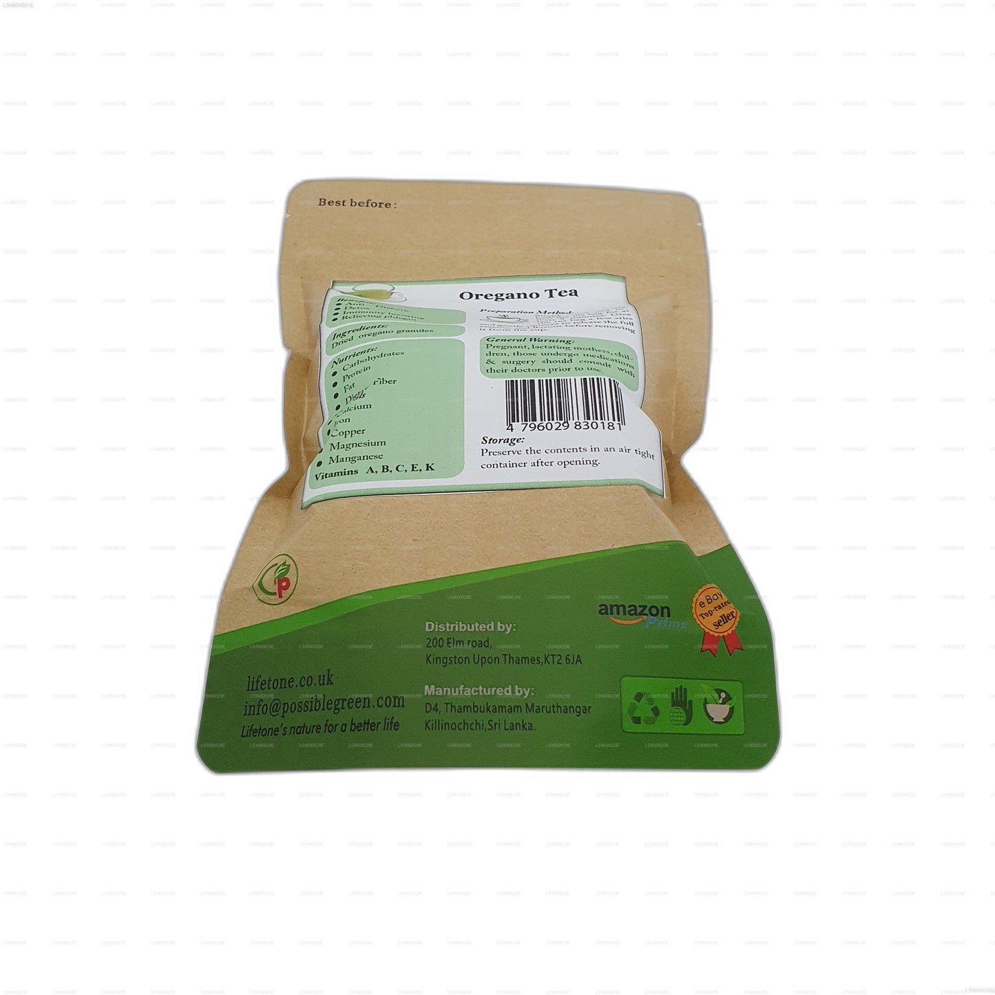 Lifetone Oregano Tea (30g) 20 Tea Bags