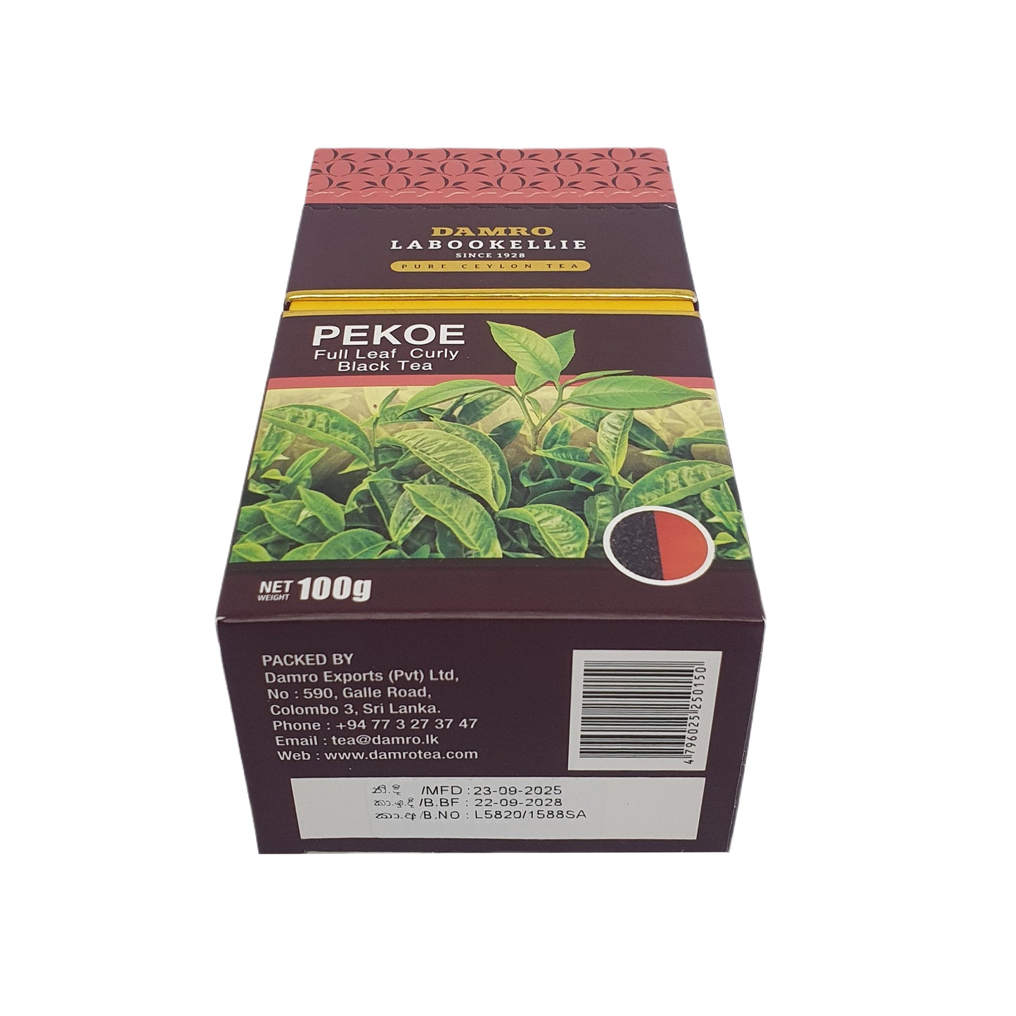 DG Labookellie PEKOE Full Leaf Curly Black Tea (100g)