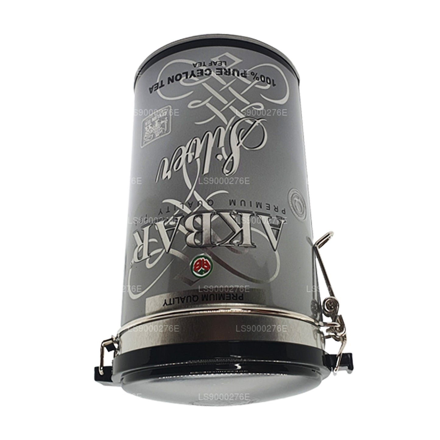 Akbar Premium Quality Silver  Leaf Tea Caddy