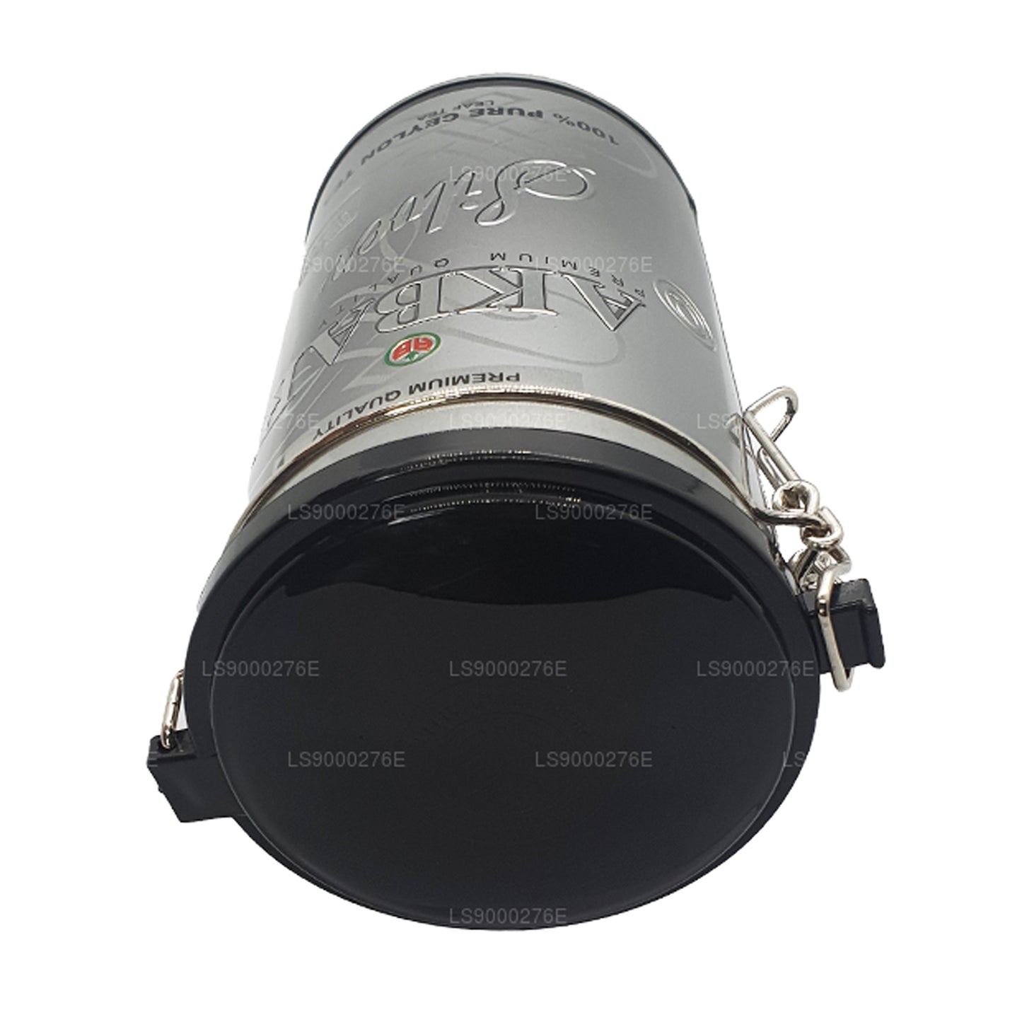 Akbar Premium Quality Silver  Leaf Tea Caddy