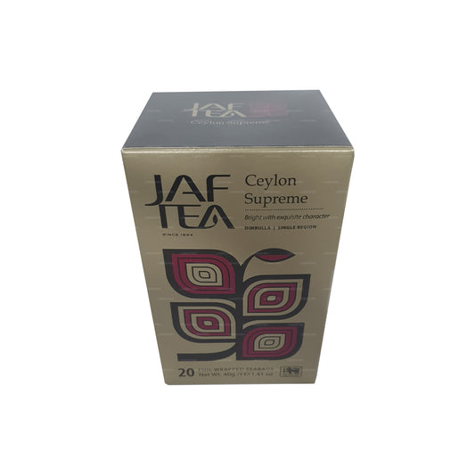 Jaf Tea Classic Gold Collection Ceylon Supreme Foil Envelop Tea Bag (40g)