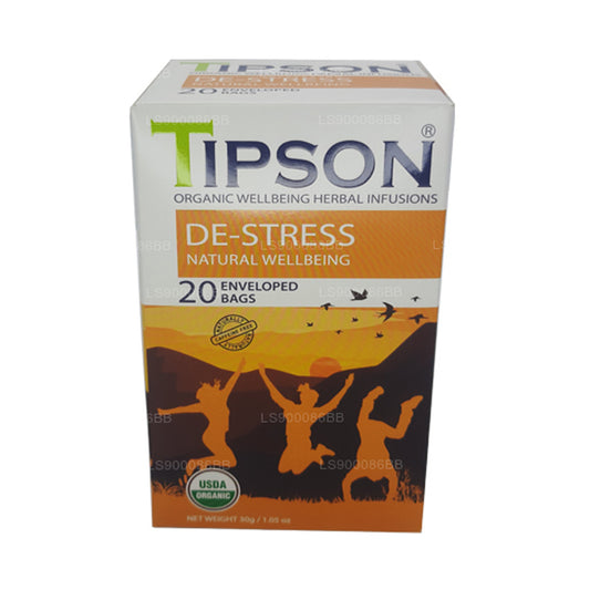 Tipson De-Stress Natural Wellbeing  (30g) 20 Enveloped Tea Bags