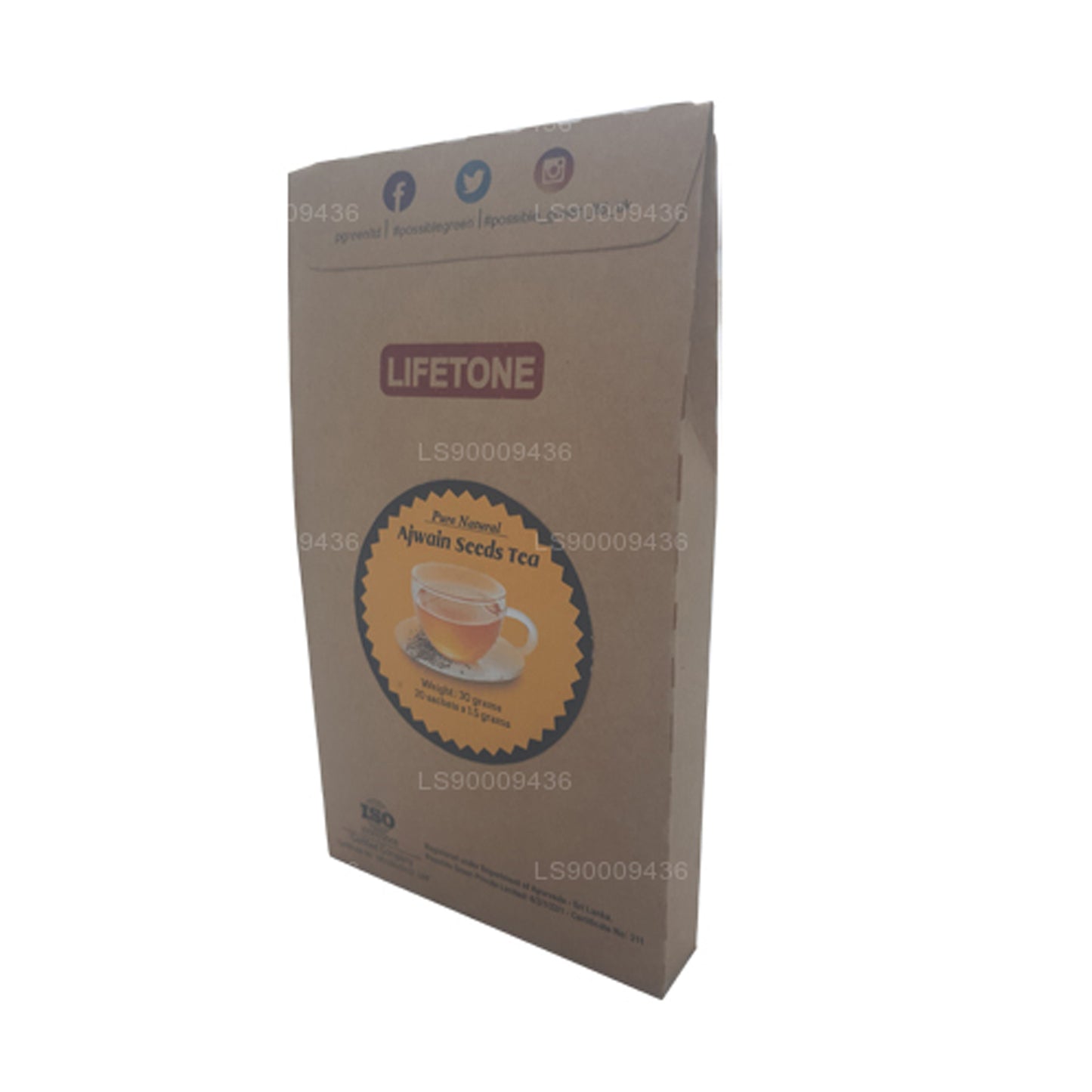 Lifetone Ajwain Seed Tea (30g) 20 Tea Bags