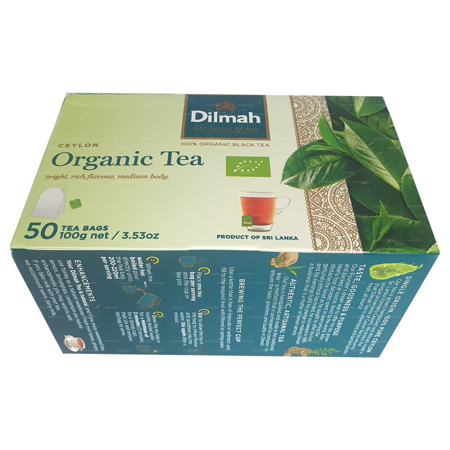 Dilmah Organic Tea (100g) 50 Tea Bags