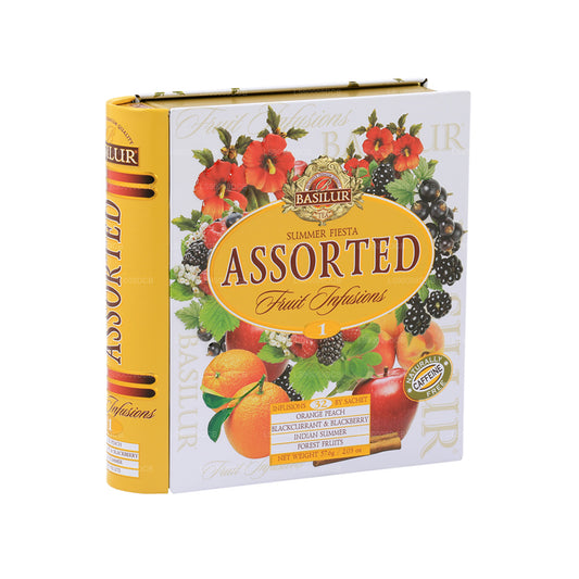 Basilur Tea Book "Fruit Infusions - Summer Fiesta" (57.6g) 32 Tea Bags Caddy