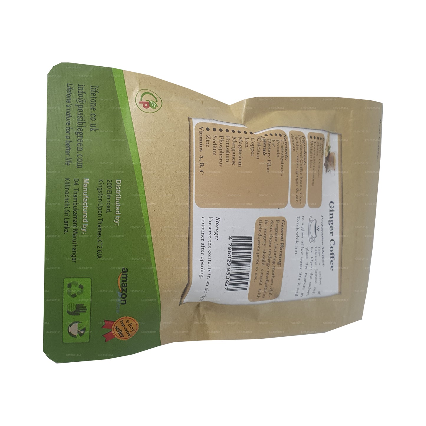 Lifetone Ginger Coffee (40g) 20 Tea Bags