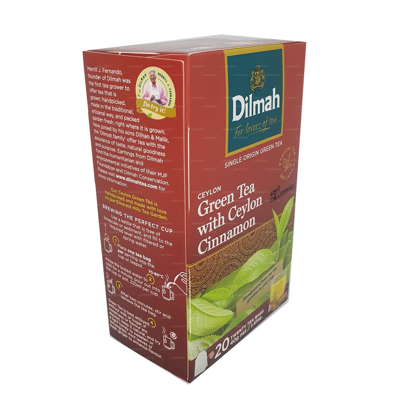 Dilmah Ceylon Green Tea with Ceylon Cinnamon (40g) 20 Tea Bags
