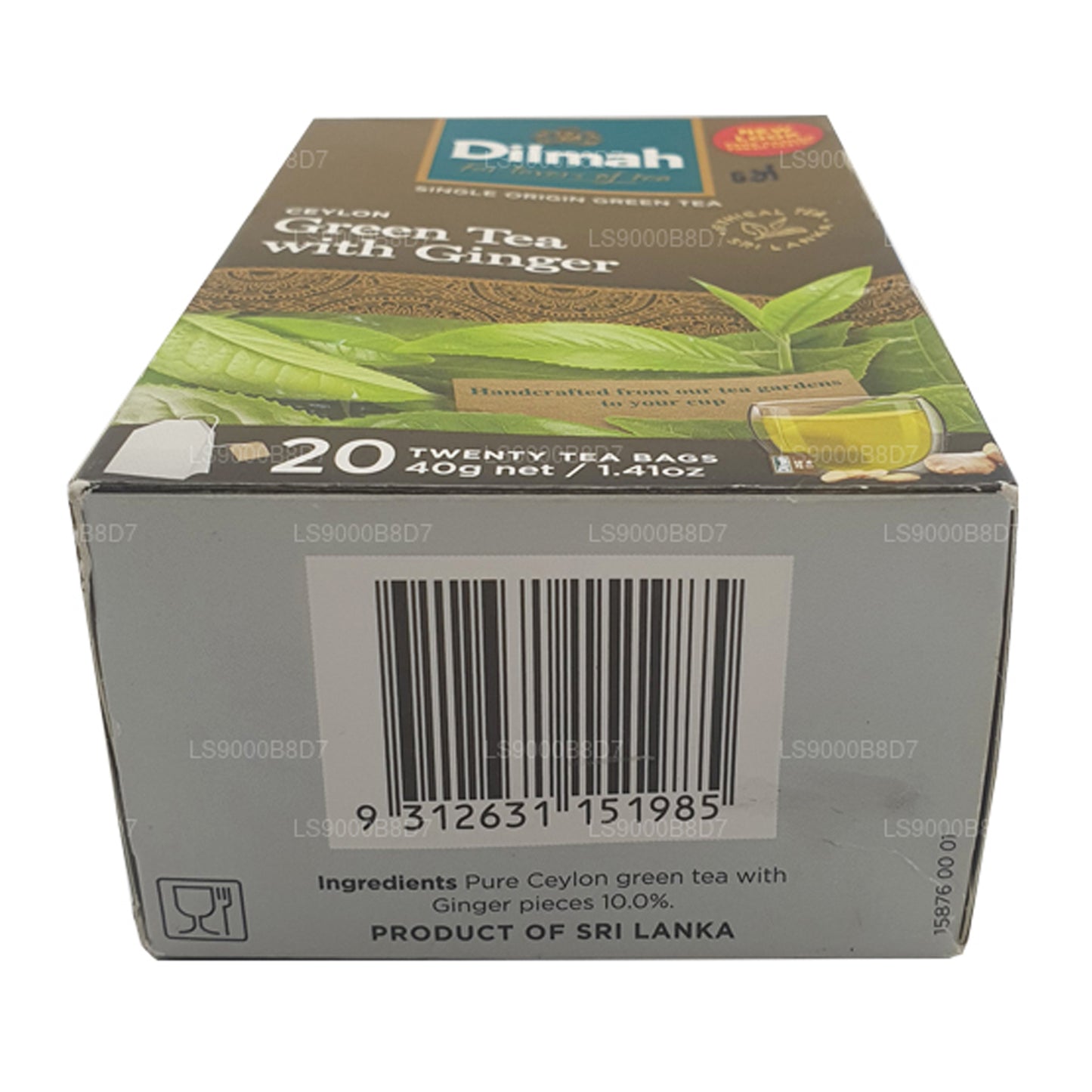 Dilmah Green Tea With Ginger (40g) 20 Tea Bags