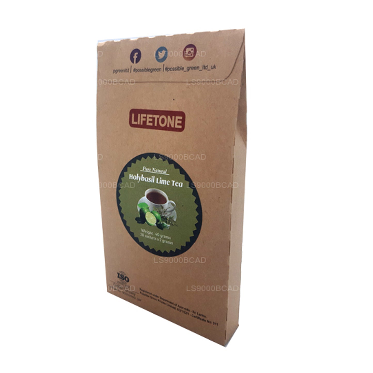 Lifetone Holy Basil Lime Tea (40g)
