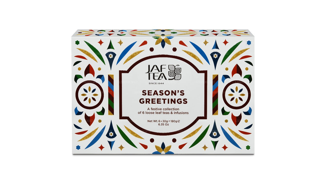 Jaf Tea Season's Greetings A festive collection of 6 loose leaf teas & Infusions (180g)