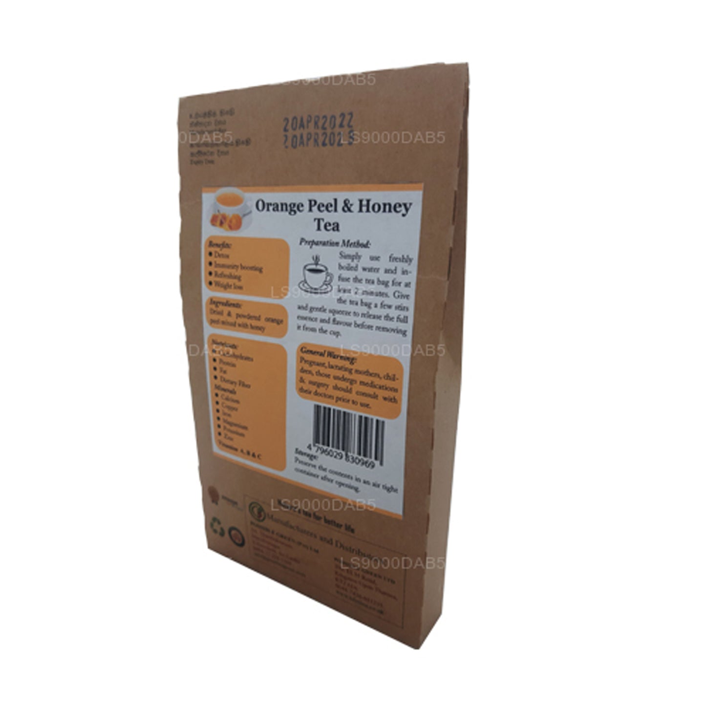 Lifetone Orange Peel Tea (40g) 20 Tea Bags